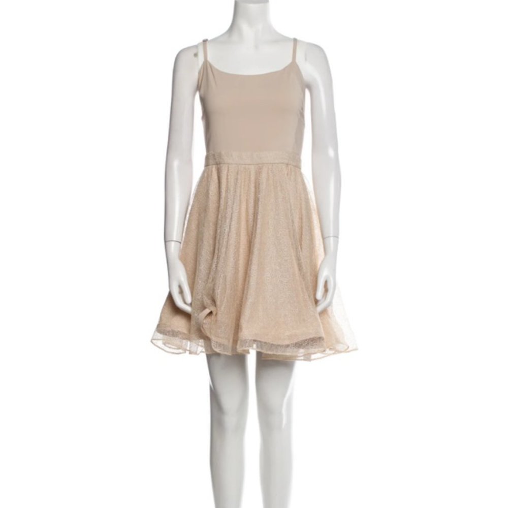 Alice + Olivia beige dress